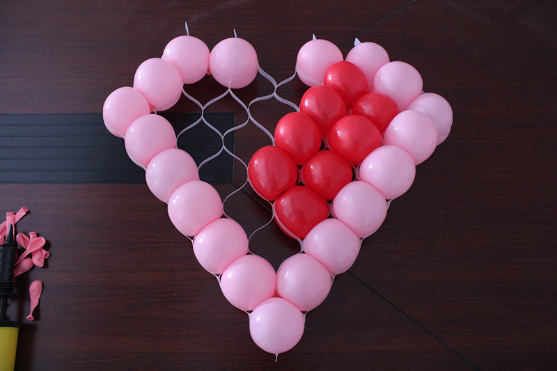 批发外贸原单party装饰用品心型气球网格ebay热销