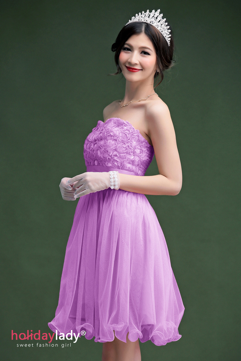 holiday lady礼服短款蓬蓬裙 抹胸裙 短款礼服 抹胸小礼服 批发