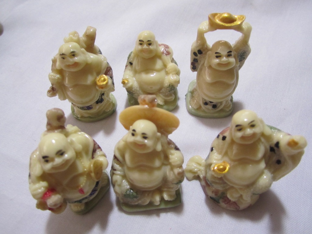六指佛 六笑和尚 如意和尚 树脂 一套6个