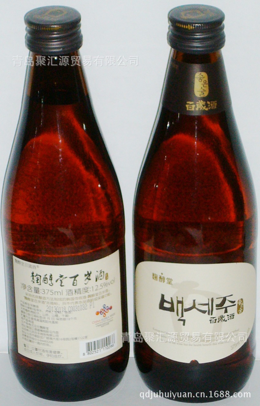 韩国进口保健酒/麴醇堂百岁酒发酵酒送女士首选 玻璃瓶