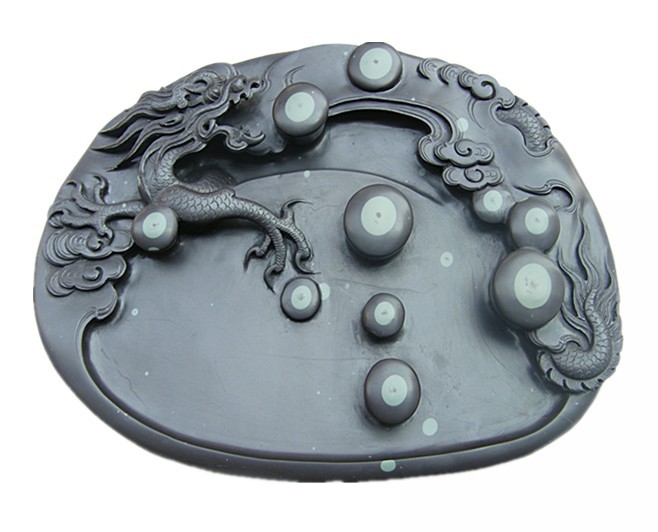 礼品,雕刻工艺品,收藏品,文房四宝,砚台,苴却砚《龙砚》