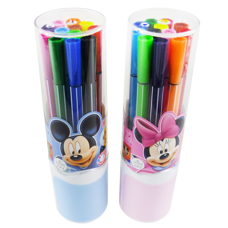 新款正品授权迪士尼筒装变形金刚水彩笔18色水彩笔tf2113