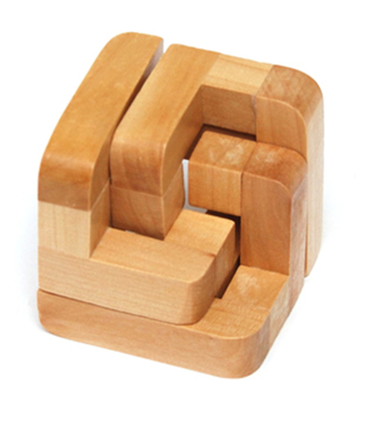 孔明锁三人行 木制玩具 成人解锁 小额批发 鲁班锁 自产自销