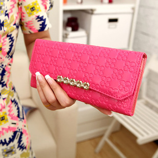厂家小额混批发中档新款长款女士时尚钱包韩版包包 超市商店专供