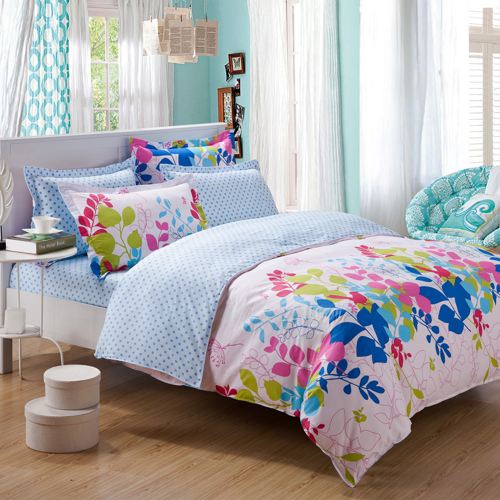 南通家纺 全棉印花四件套 斜纹被套床单枕套 床上用品四件套特价