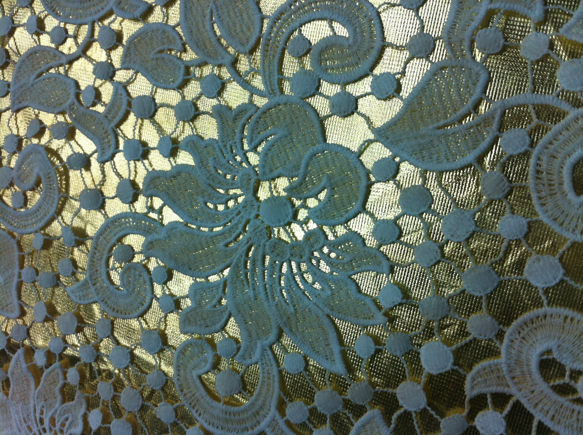 水溶绣花面料 牛奶丝 全棉水溶绣花