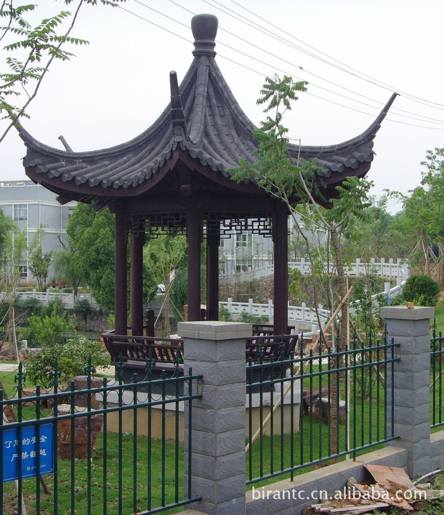 亚光3号琉璃瓦建八角亭