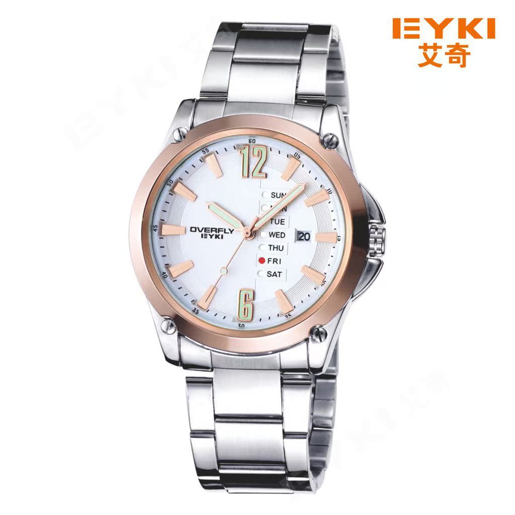 艾奇8502飞跃石英表 运动男士石英表 时尚日历石英男表