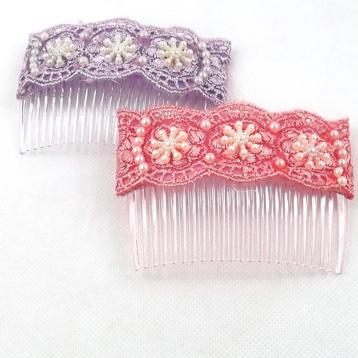 花边珍珠发梳子 饰品批发 小商品批发