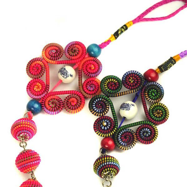 云南民族特色手工彩线编织挂件 中国结流苏汽车挂饰 婚庆礼品