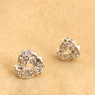 韩国饰品 运转三角无耳洞软垫耳夹 耳钉 女 耳饰 129