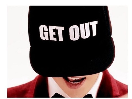 【bigbang周边权志龙gd棒球帽getout字母平板平沿帽街