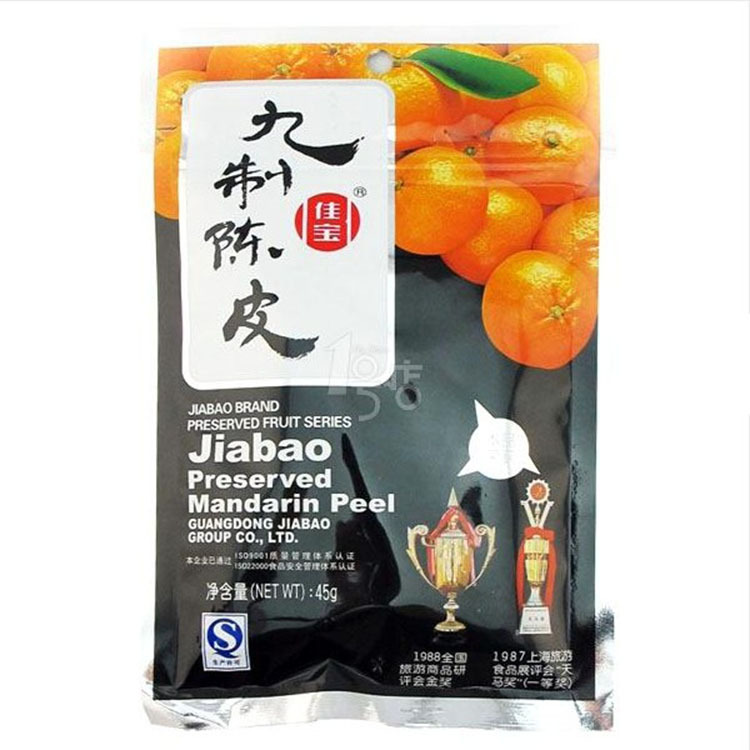 食品,飲料 休閒與焙烤食品 蜜餞果脯 佳寶 九制陳皮 45g/袋*10 廠家