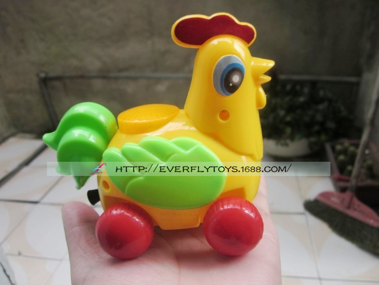 小玩具赠品 拉线卡通小鸡 拉线塑料玩具鸡图片_7