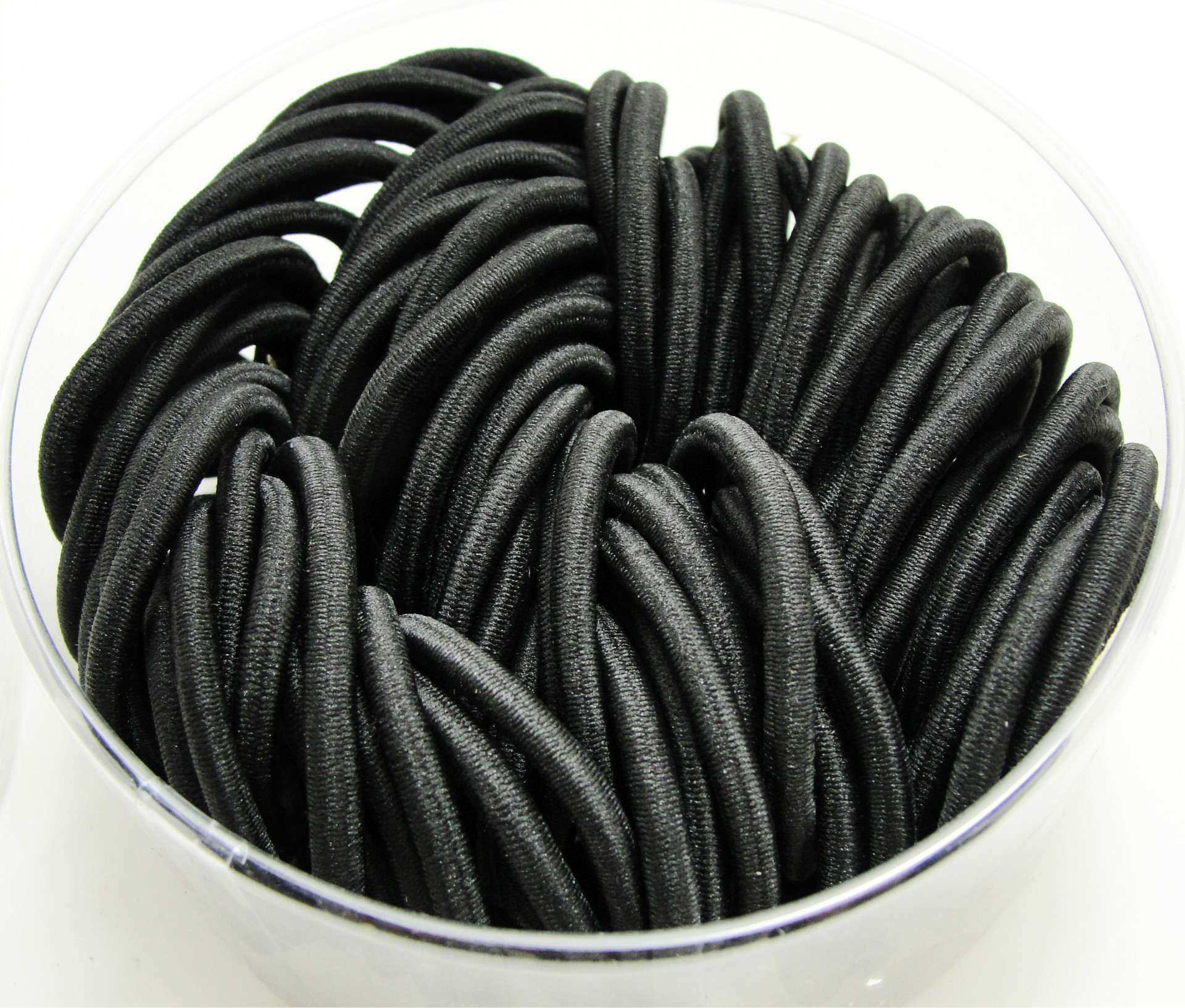 4cm黑色皮筋发圈饰品