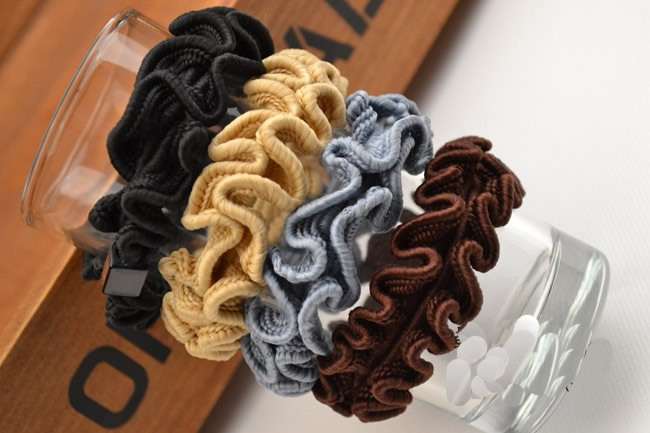 厂家直销 批发饰品发饰发圈褶皱布松紧皮筋发绳头饰皮圈韩版头绳