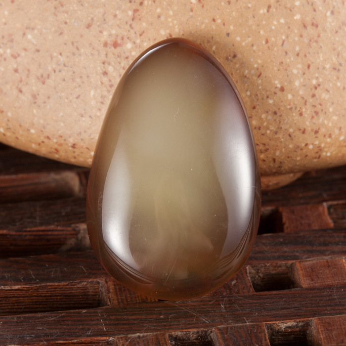 天然 琥珀精雕血珀金珀蜜蜡原石带皮吊坠4.99克-5.