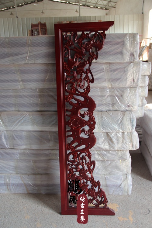 厂家直销供应 东阳木雕供应仿古挂落 寺庙挂落 樟木仿古雕花挂落