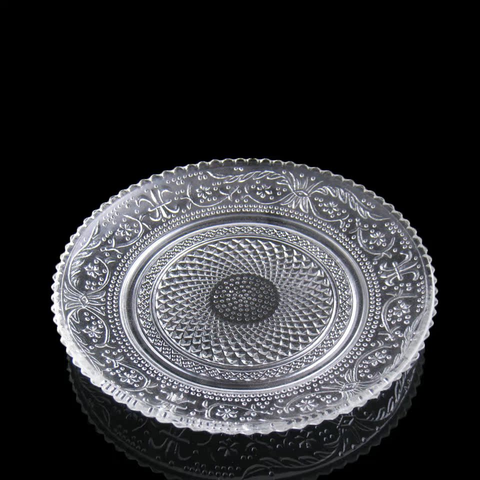 超低价批发玻璃碟 小食碟 珍珠碟 透明玻璃盘子