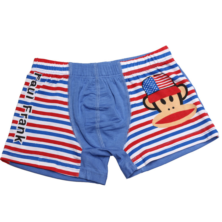 供应新款卡通图案男童莫代尔平角内裤 大童内裤 四脚裤批发