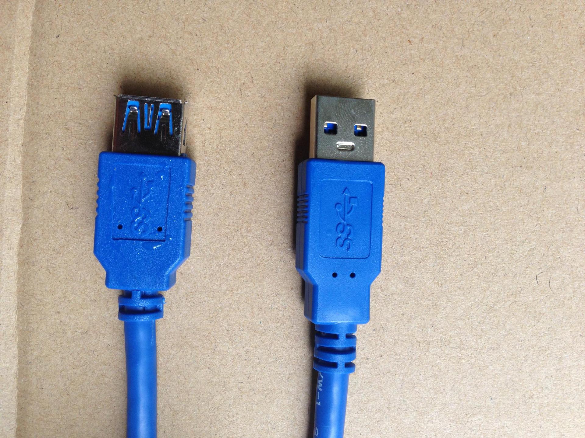 供应usb3.0延长线 1.5米 高速数据线 公转母 兼容usb2.