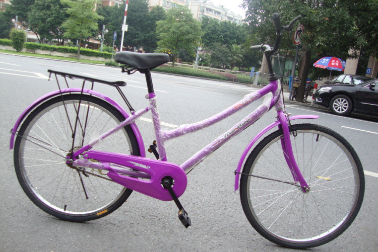 24寸女式自行车 淑女车 公主车 休闲代步学生自行车 自行车批发