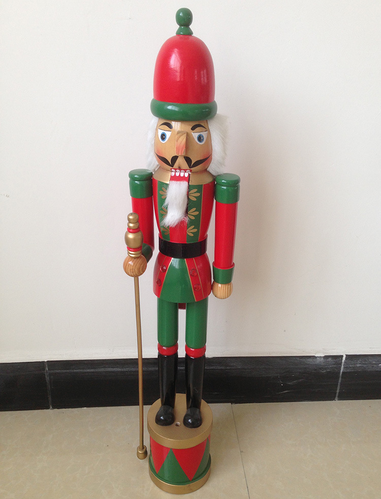 厂家直销 75cm经典款彩绘长腿胡桃夹子木偶 胡桃兵人