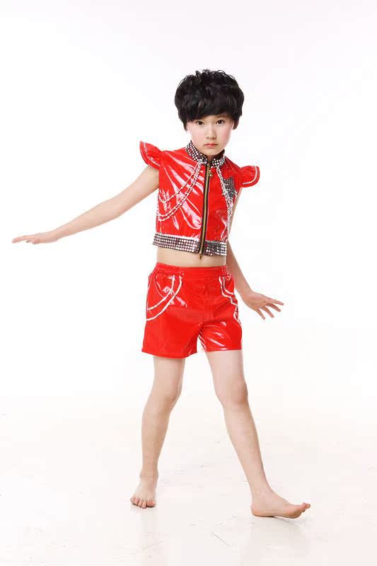 幼儿舞蹈服装儿童爵士服女童表演服男童演出服江南style骑马舞服