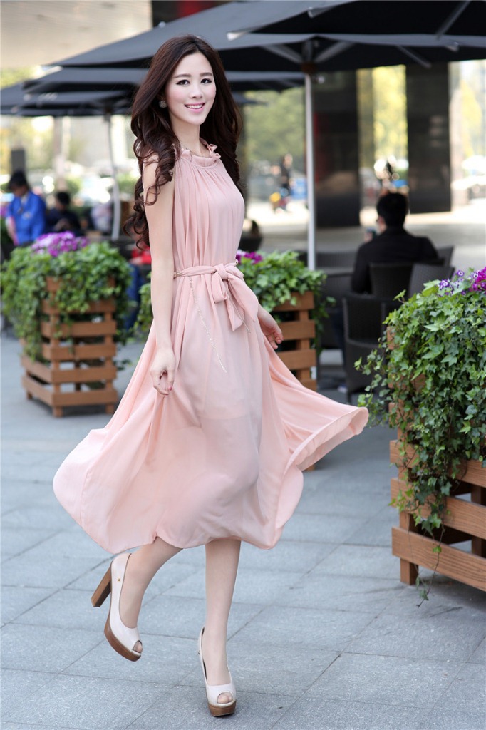 星跳服饰夏装新款女装 波西米亚雪纺长裙 沙滩裙女大裙摆 z107图片_28