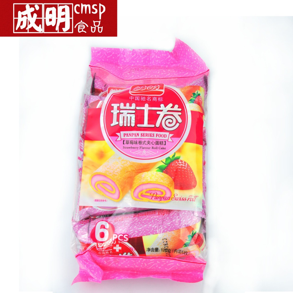 盼盼香橙味卷式夹心蛋糕 瑞士卷 6枚袋装120g