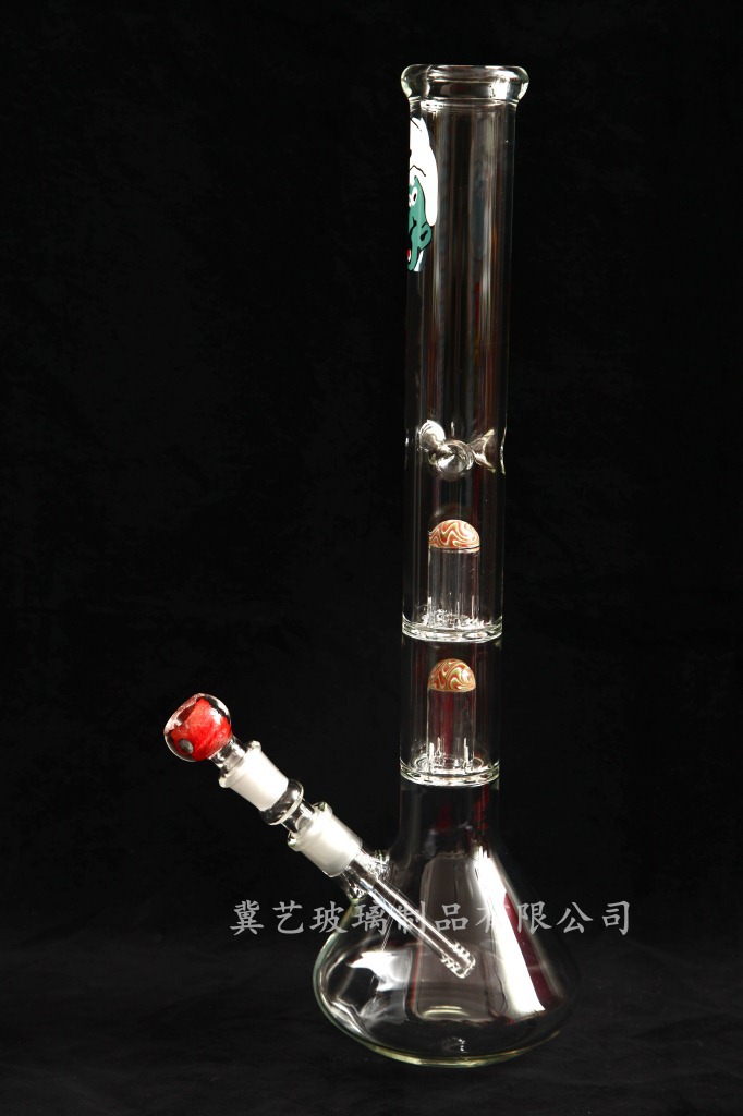 【冀艺推荐】多款高档彩色玻璃水烟枪/多层玻璃烟枪/玻璃工艺品图片