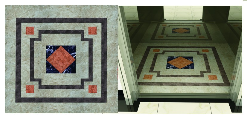 电梯轿厢彩绘地板电梯地板电梯装饰塑胶pvc地板