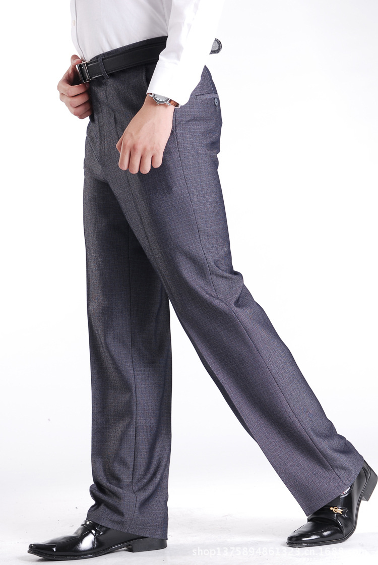 2013年免烫宽松 男士西裤秋季厚款中年商务休闲西裤 高腰深裆批发