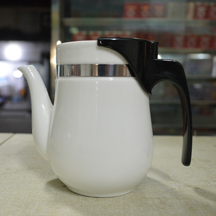 库存陶瓷飘逸壶 飘逸杯 白地,高白瓷骨瓷 陶瓷