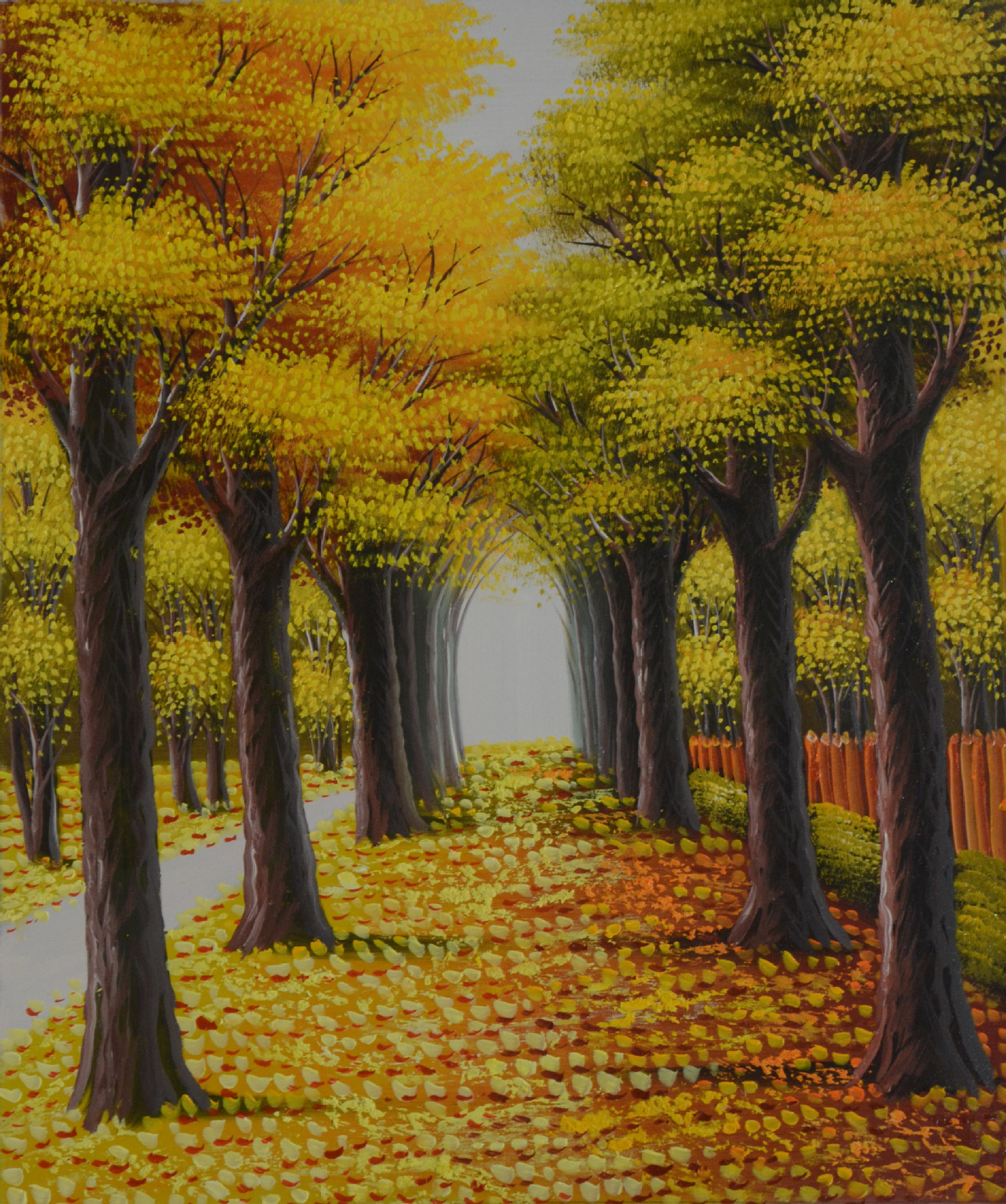 【国勇油画】厂家直销 油画批发 黄金大道 油画 装饰画