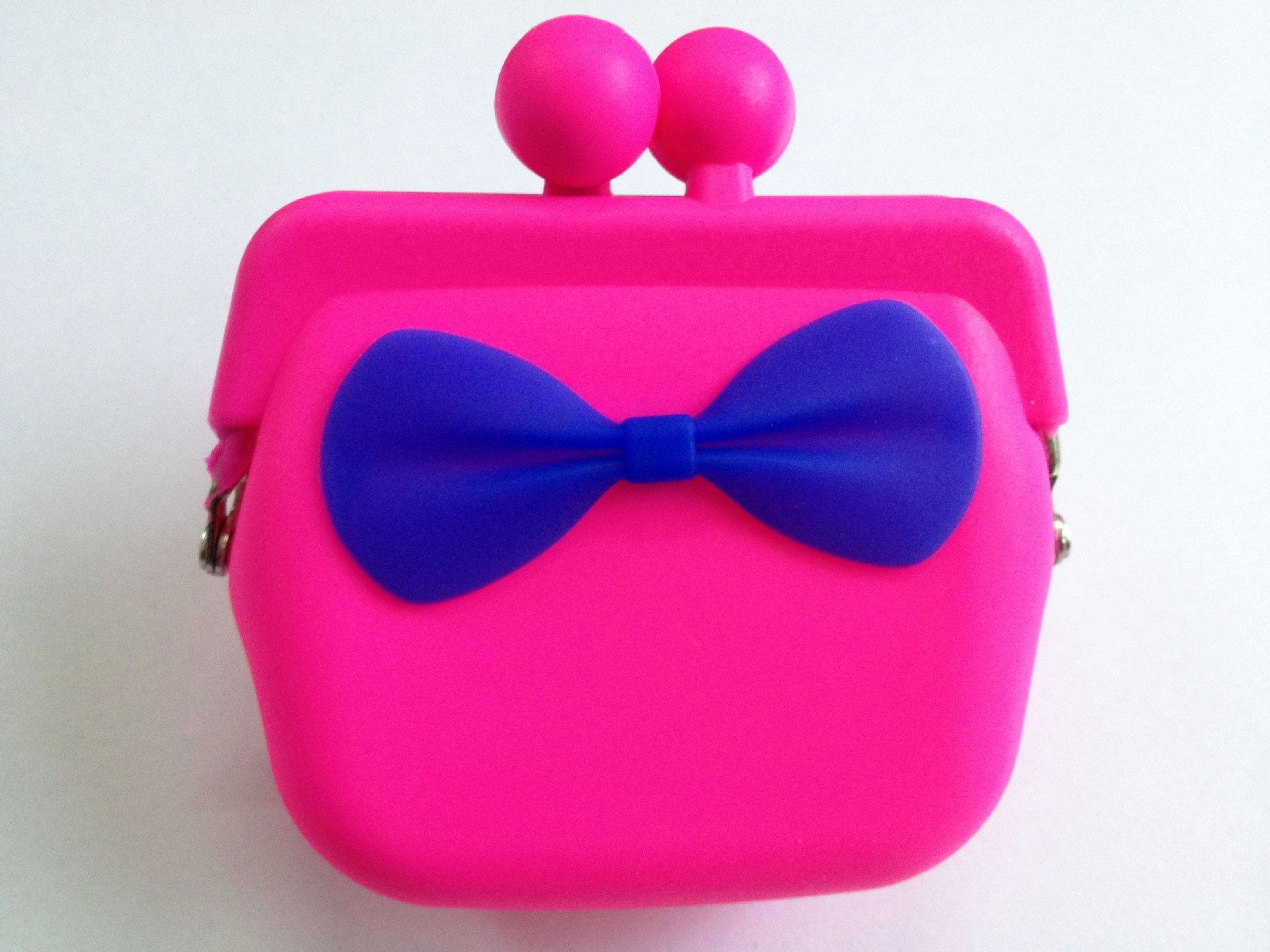 蝴蝶结糖果色硅胶零钱包 厂家批发硅胶包包 流行钱包 可印logo