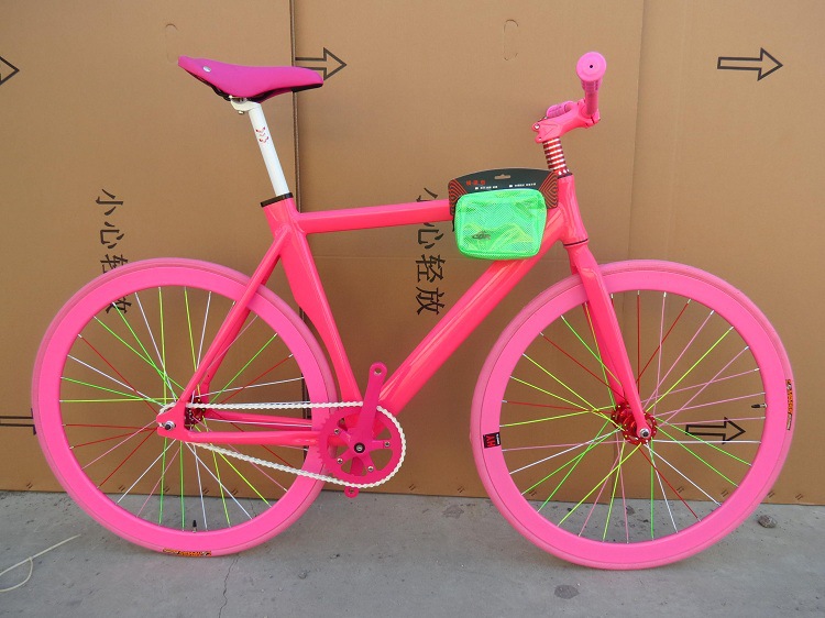 铝合金死飞车 死飞自行车 彩色死飞车 公路车