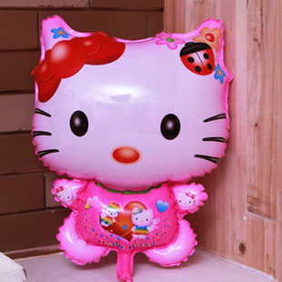 氢气球批发氦气球 儿童玩具 可爱卡通 异kt猫粉蓝绿