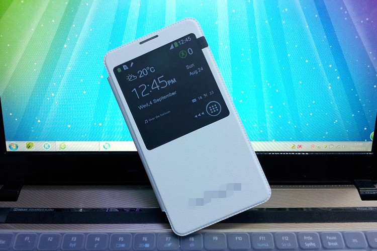 【三星 n9000 时尚炫彩智能开窗 手机保护皮套 note3 左右翻保护壳】