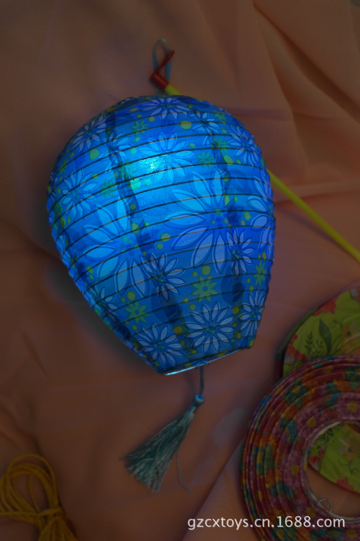 婚庆布置 led七彩渐变色元宵中秋尼龙布灯笼 纯手工透光性好 批发