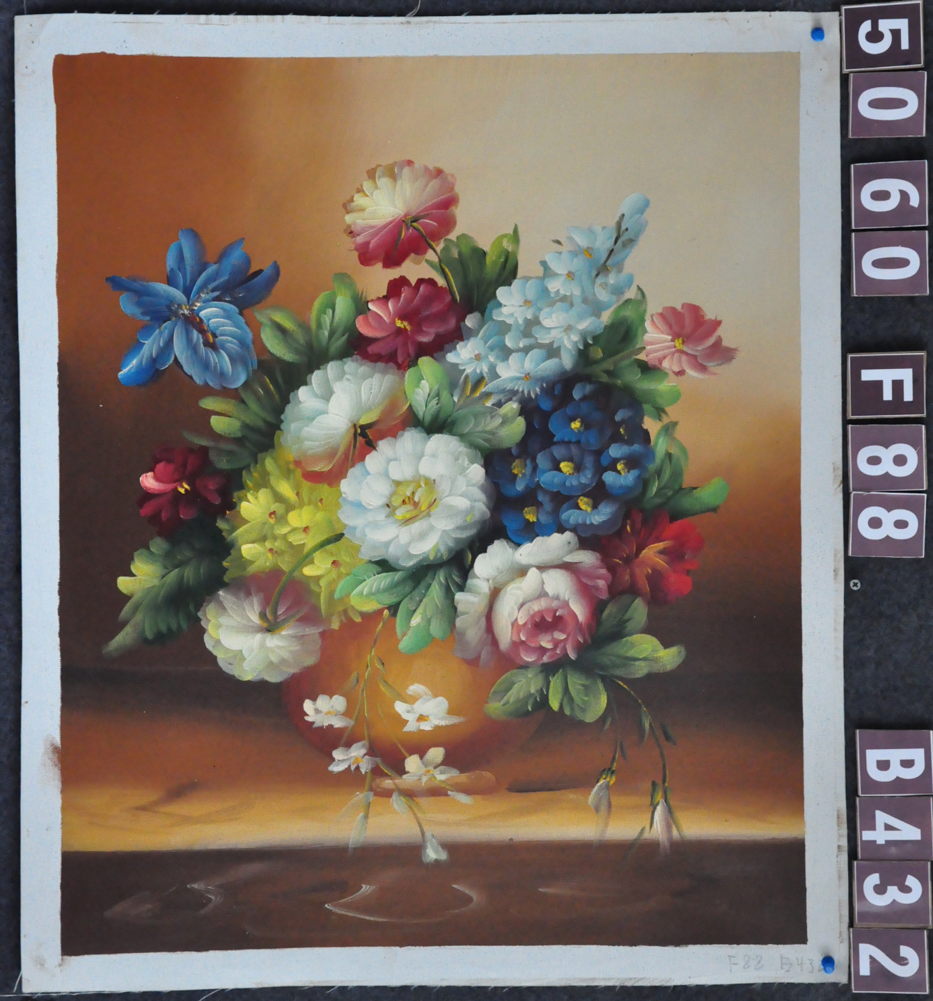 纯手绘油画 大量画芯 现货批发 静物花开富贵50*60厘米b432