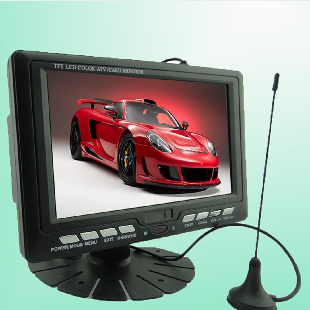厂价批发 9寸汽车通用 车载电视 视频倒车显示器 插卡液晶小电视
