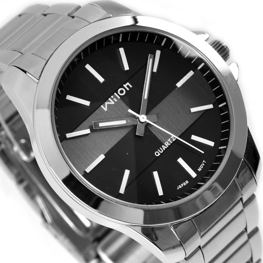新款特价香港威龙wilon全黑色个性格子表面男表女表情侣手表