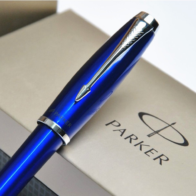 供应派克钢笔 正品 都市系列 海洋蓝白夹 钢笔 墨水笔 元旦春节礼品