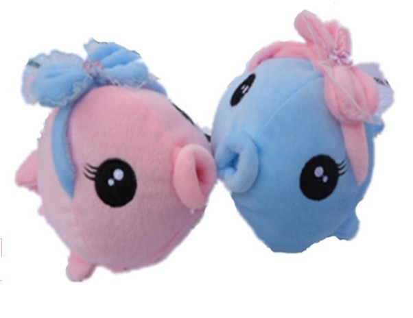 萌~可爱亲嘴鱼毛绒玩具小号公仔 车载布娃娃洋娃娃 创意情侣玩偶