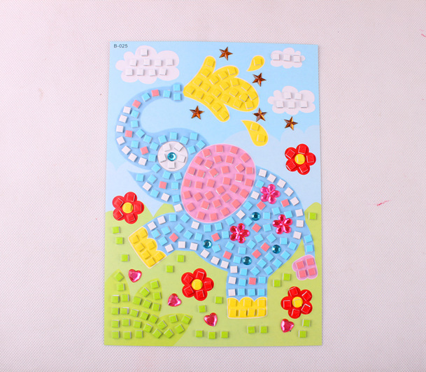马赛克贴画贴纸 幼儿园儿童diy手工制作玩具 eva立体益智拼图