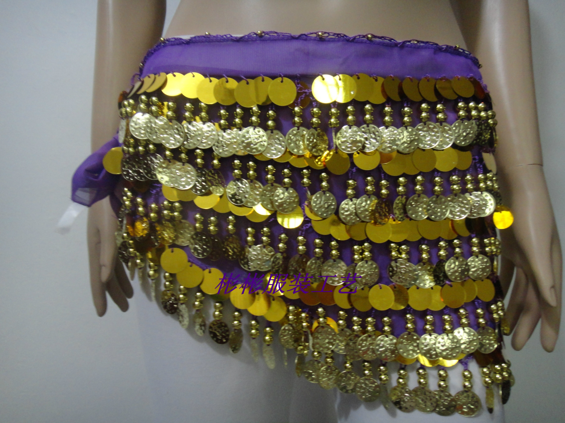 新款特价288币5层铜锣片腰链,原创肚皮舞腰链,肚皮舞腰带腰链厂家