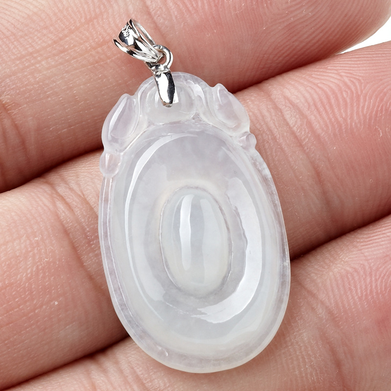 >> 翔发珠宝天然翡翠a货福在眼前如意挂件玉钱吊坠正品带