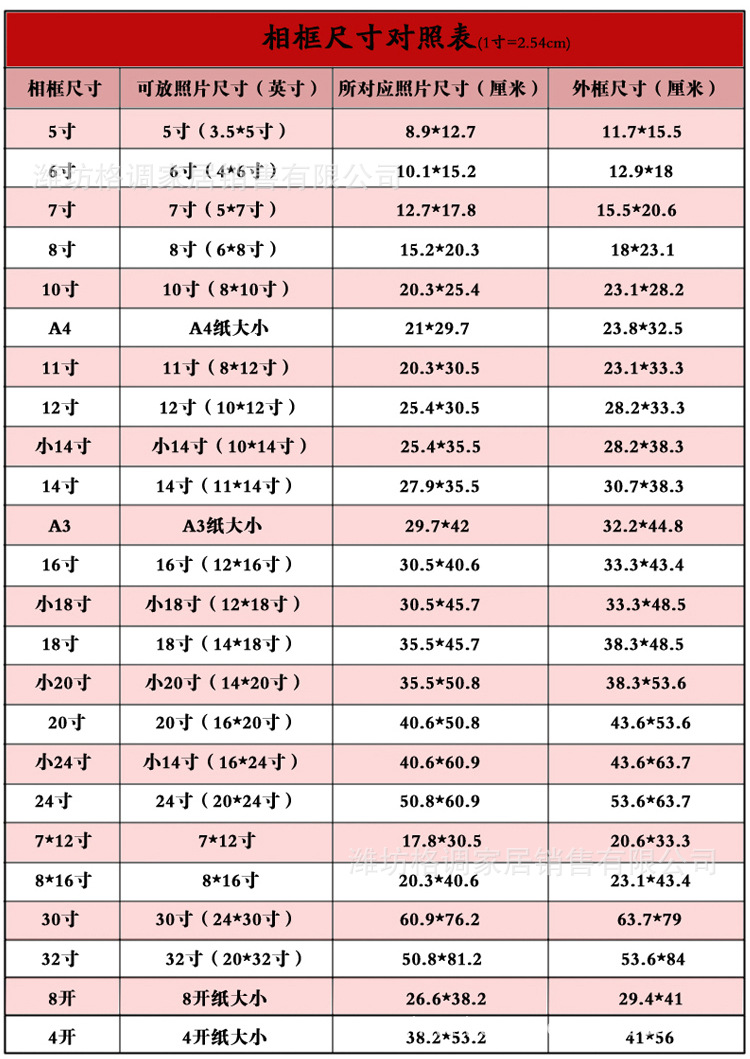 实木相框 5寸6寸7寸8寸10寸11寸12寸a4尺寸18寸20寸24寸36寸图片_13