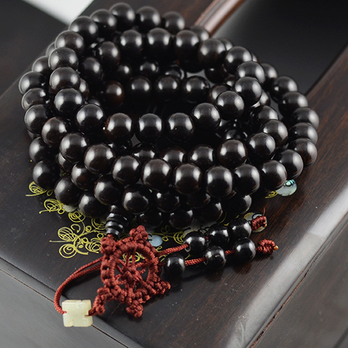 正宗黑檀手串念珠手链 黑檀佛珠手串批发 檀木手饰 佛珠手链